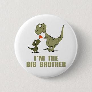 Badge Rond 5 Cm Frères de dinosaure