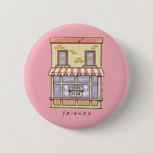 Badge Rond 5 Cm FRIENDS™ Café Central Perk Dessin Animé