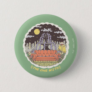 Badge Rond 5 Cm FRIENDS™ Fontaine de dessin animé