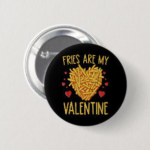 Badge Rond 5 Cm Frites Sont Mon Valentin