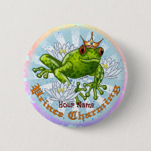 Badge Rond 5 Cm Frog Prince Charming
