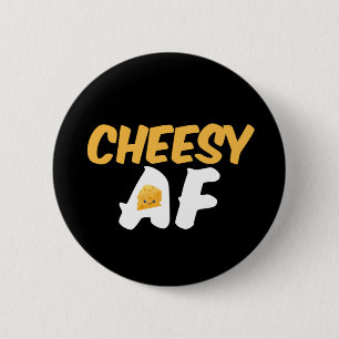 Badge Rond 5 Cm Fromage AF Amusant et fromage mignon