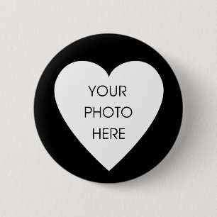 Badge Rond 5 Cm Frontière faite sur commande de coeur de