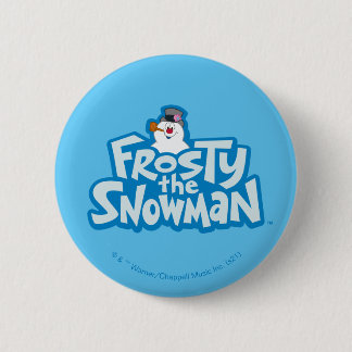Badge Rond 5 Cm Frosty the Snowman™ | Logo empilé gelé