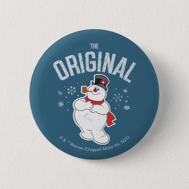 Badge Rond 5 Cm Frosty the Snowman™ | L'original (Devant)