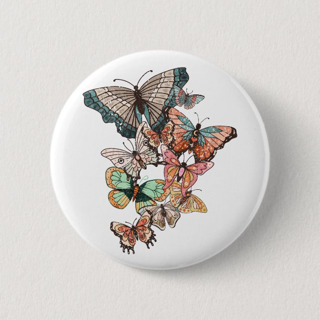 Badge Rond 5 Cm Frotter dans le ressort (Devant)