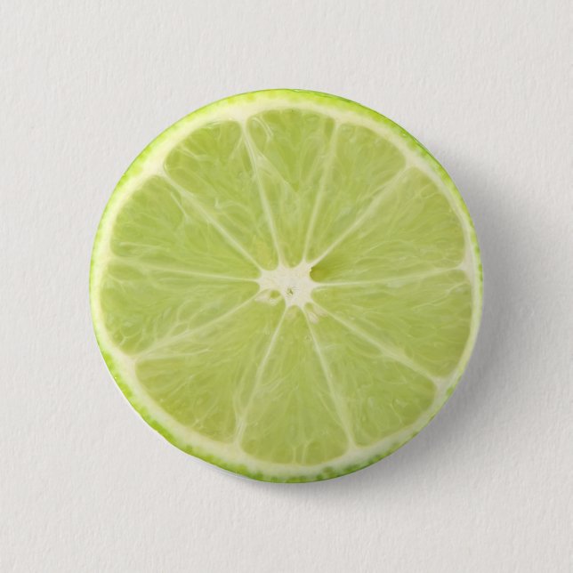 Badge Rond 5 Cm Fruit de citron vert tranche fraîche (Devant)