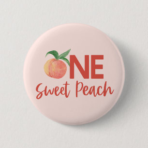 Badge Rond 5 Cm Fruit rose pâle 1er anniversaire