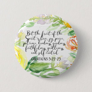 Badge Rond 5 Cm Fruits de l'esprit   Art chrétien