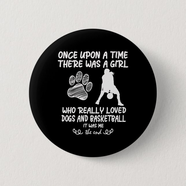 Badge Rond 5 Cm Fun Bysketbyll Pour Les Filles Ados Qui Aiment Les (Devant)