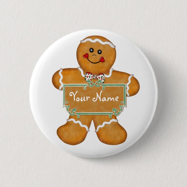 Badge Rond 5 Cm Fun de pain d'épices (Devant)