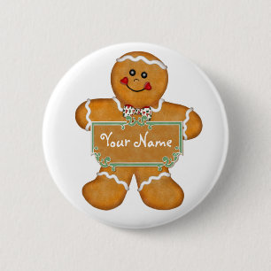Badge Rond 5 Cm Fun de pain d'épices