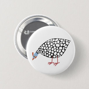 Badge Rond 5 Cm Fun Guinea Hen