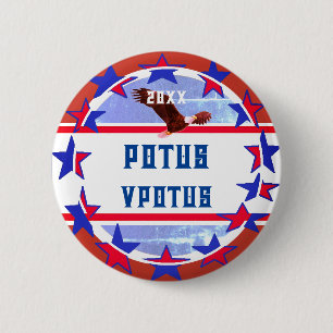 Badge Rond 5 Cm Fun Personnalisable campagne d'élection POTUS