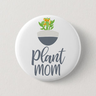 Badge Rond 5 Cm Fun Succulent Kalanchoe Plante Maman Design