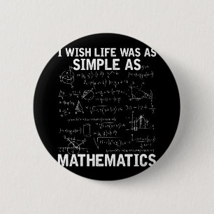 Badge Rond 5 Cm Funky Math Enseignant Mathématiques Nerd
