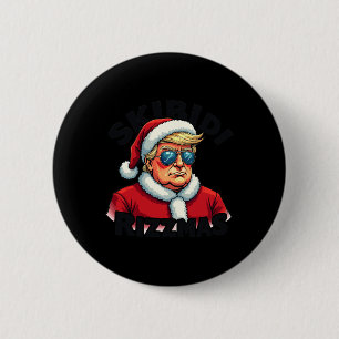 Badge Rond 5 Cm Funky Trump Noël Père Noël Trump Skibidi Ri