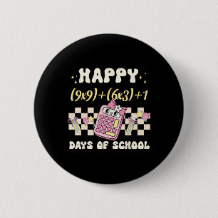 Badge Rond 5 Cm Funny 100th Day Math Formula 100 Days Of School Ma