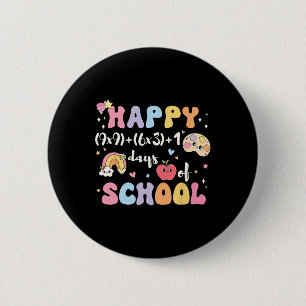 Badge Rond 5 Cm Funny 100th Day Math Formula 100 Days Of School Ma