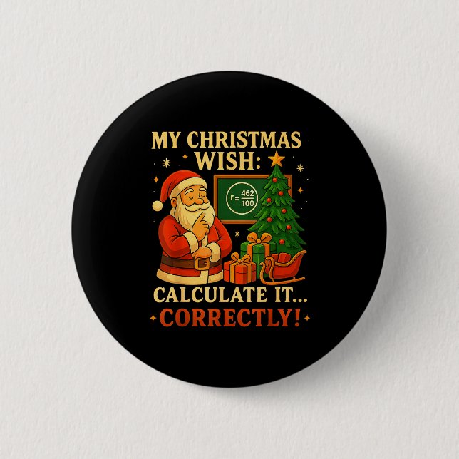 Badge Rond 5 Cm Funny 67 Tee Christmas Math 67 Meme – 6 7 Teacher  (Devant)