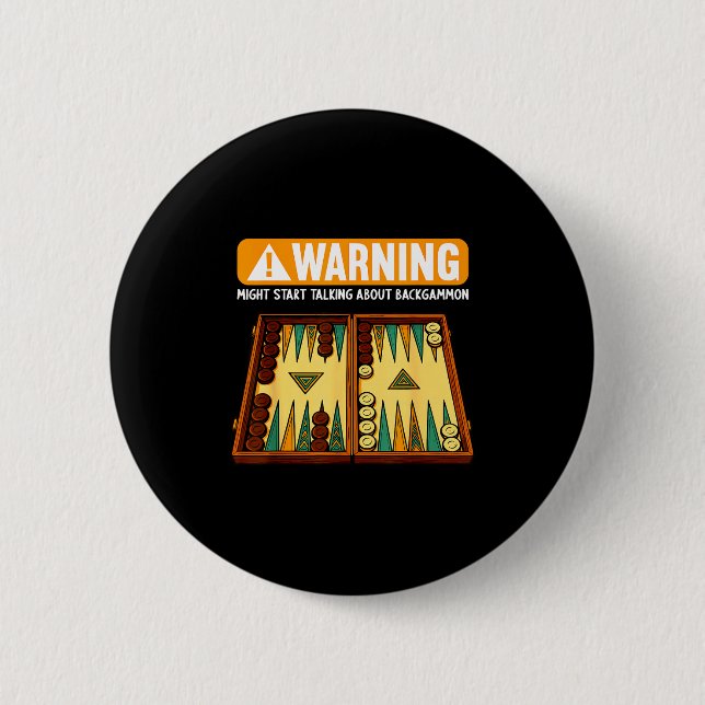 Badge Rond 5 Cm Funny Backgammon  (Devant)