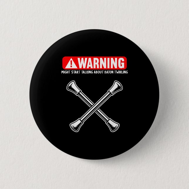Badge Rond 5 Cm Funny Baton Twirling  (Devant)