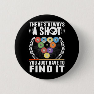 Badge Rond 5 Cm Funny Billiard Joke Cue Snooker Pool Joueur