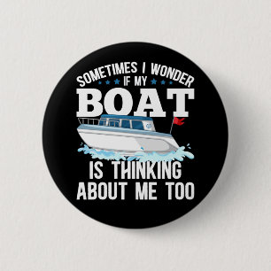 Badge Rond 5 Cm Funny Boating Capitaine Humour à voile