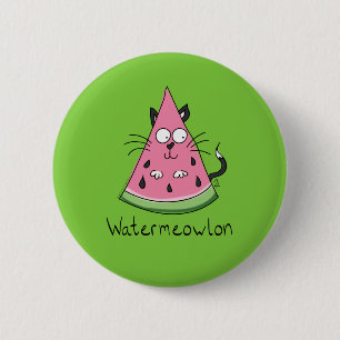 Badge Rond 5 Cm Funny Chat Watermelon mignon Kids