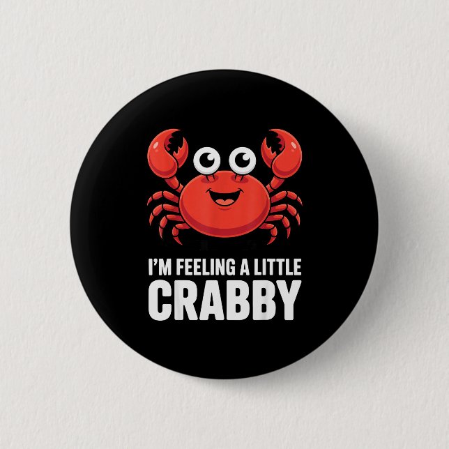 Badge Rond 5 Cm Funny Crab Costume For Men Women Crab Eating Fan C (Devant)