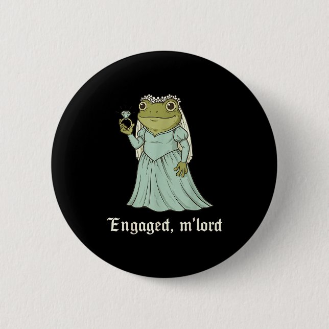 Badge Rond 5 Cm Funny Frog Engagement Matching Couples Tee Snarky  (Devant)