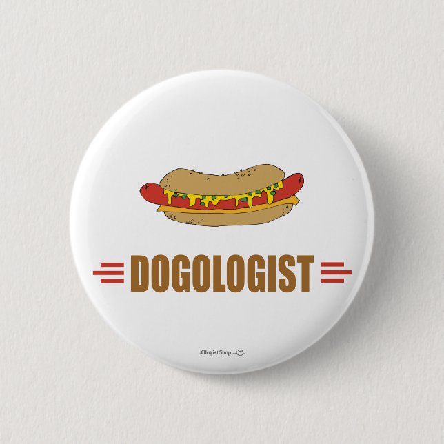 Badge Rond 5 Cm Funny Hot Dog (Devant)