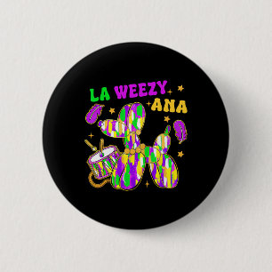 Badge Rond 5 Cm Funny La Weezy Ana Mardi Gras Carnival Cake Walk M