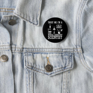 Badge Rond 5 Cm Funny laboratoire médical technicien scientifique