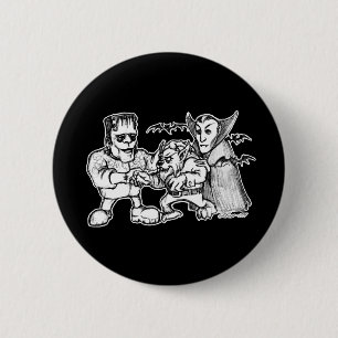 Badge Rond 5 Cm Funny Monsters