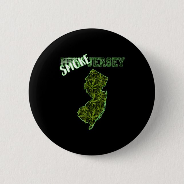 Badge Rond 5 Cm Funny New Jersey Weed Weed Culture  (Devant)