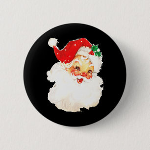 Badge Rond 5 Cm Funny Noël Vintage Père Noël St Nicholas Toddler