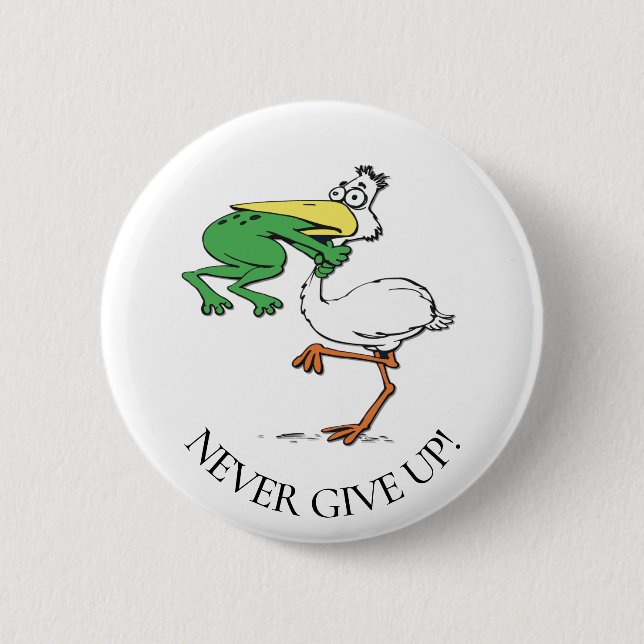 Badge Rond 5 Cm Funny Pelican (Devant)