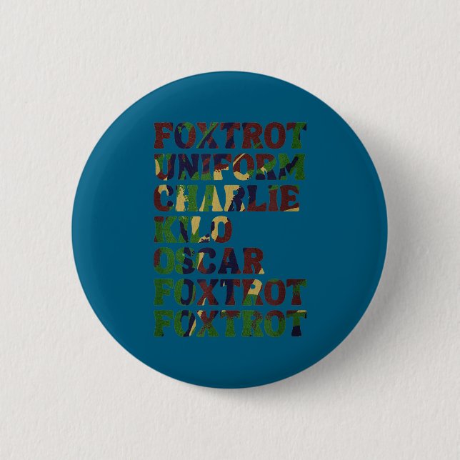 Badge Rond 5 Cm Funny Phonetic Alphabet Nato Military Lice Army Ta (Devant)