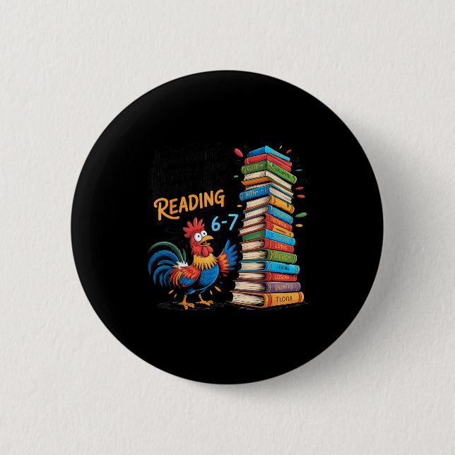 Badge Rond 5 Cm Funny Reading 67 Six Seven Meme Englieacher Book L (Devant)