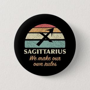 Badge Rond 5 Cm Funny Sagittarius Règles Zodiac