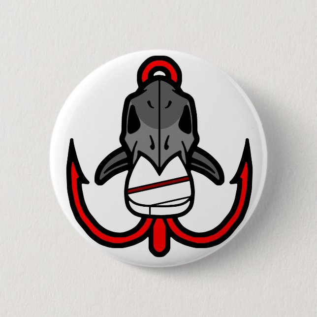 Badge Rond 5 Cm Fureur de pêche (Devant)