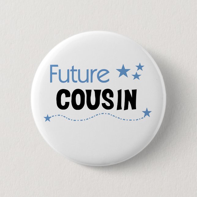 Badge Rond 5 Cm Futur bleu de cousin (Devant)