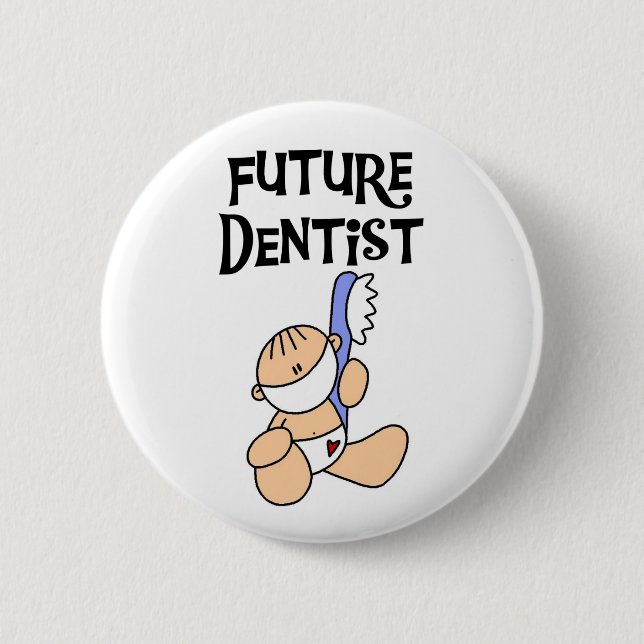 Badge Rond 5 Cm Futur dentiste (Devant)