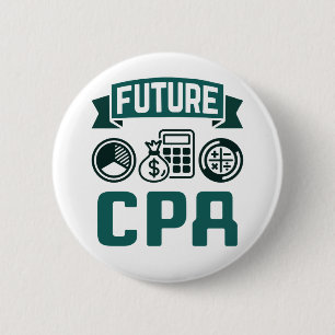 Badge Rond 5 Cm Futur diplôme en comptabilité CPA