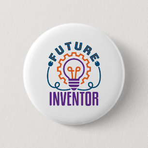 Badge Rond 5 Cm Futur inventeur scientifique