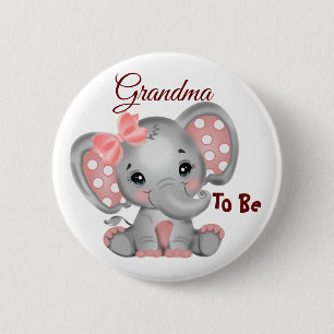 Badge Rond 5 Cm Futur Mémé Bébé Fille