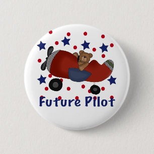 Badge Rond 5 Cm Futur pilote mignon