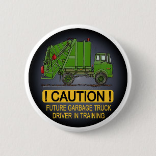Badge Rond 5 Cm Futur Pin de bouton de conducteur de vert de