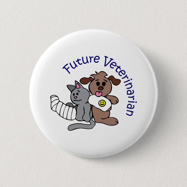 BADGE ROND 5 CM FUTUR VÉTÉRINAIRE (Devant)